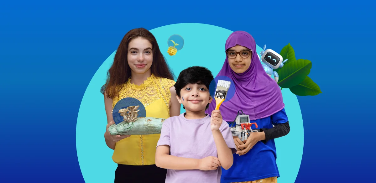 alumnos con robots, experimentos y robots